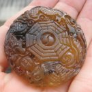 Natural agate Carnelian Onyx chinese Dragon calendar stone pendant amulet A45 Natural agate Carnelian Onyx chinese Dragon calendar stone pendant amulet A45