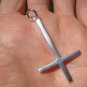 Large 925 Silver Inverted Saint Peter Petrine Cross or Satanic Pendant A5