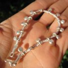 Large 950 to 999 fine silver hill tribe bead bracelet Thailand jewelry art A11