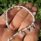 Large 950 to 999 fine silver hill tribe bead bracelet Thailand jewelry art A130