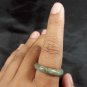 Natural Grade A Jadiete Jade ring stone carving Size 9 A7139