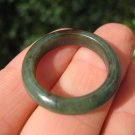 Natural Jadeite Jade ring Thailand jewelry stone mineral art size 9.5 A614