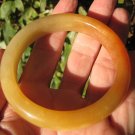 Natural honey yellow orange Jade Agate Carnelian Stone Bangle Bracelet  A51