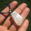 Natural stone lemon Quartz quarztite silver pendant  Lapis  necklace Afghnistan