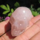 Natural Rose Quartz Crystal Skull stone Mineral art carving A36 Natural Rose Quartz Crystal Skull stone Mineral art carving A36