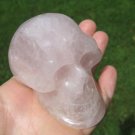 Natural Rose Quartz Crystal Skull Mineral stone art carving statue China A8 Natural Rose Quartz Crystal Skull Mineral stone art carving statue China A8
