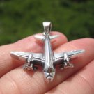 925 Silver Airplane Propeller Plane Pendant Necklace jewelry A16