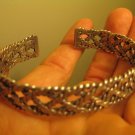999 to 970 fine silver hill tribe bangle bracelet jewelry art Thailand A154