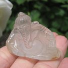 Natural Quartz Crystal Ganesh Ganesha Elephant Statue Carving Myanmar Art EB502 Natural Quartz Crystal Ganesh Ganesha Elephant Statue Carving Myanmar Art EB502