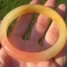 Natural Honey Yellow  Agate Stone Bangle Thailand Jewelry Art Myanmar stone A22