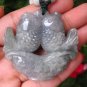 Natural Jadeite Jade Fish Carp Pendant Necklace Amulet Burmese Hand Made EB413