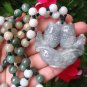 Natural Jadeite Jade Fish Carp Pendant Necklace Amulet Burmese Hand Made EB413