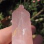 Natural Rose Quartz stone point Mineral art carving A51