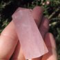 Natural Rose Quartz stone point Mineral art carving A51