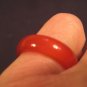 set 2 Natural Carnelian Agate ring Thailand jewelry stone art size 7 and 6.25 US