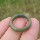Natural Green Jade ring Thailand jewelry stone mineral art size 6.75 A3