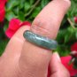 Natural Jadeite Jade ring Thailand jewelry stone mineral size  7.75 US  EB 087