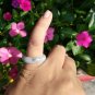 Natural Jadeite Jade ring Thailand jewelry stone mineral size  7.75 US  EB 064