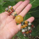 Natural  Honey Jade bead necklace Jewelry  mineral stone art E40080