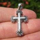 925 Silver Christian Cross Fine Filigree Detail Pendant Necklace A25 925 Silver Christian Cross Fine Filigree Detail Pendant Necklace A25