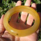 Natural honey yellow brown  Jade Agate Carnelian Stone Bangle Bracelet  A30