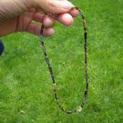 925 Silver Old Roman Glass Lemon Quartz  Bead necklace Afghanistan A156