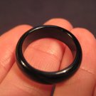 Natural Black Agate ring Thailand jewelry stone art size  6.5 US
