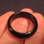 Natural Black Agate ring Thailand jewelry stone art size  6.5 US