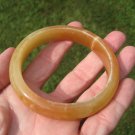 Natural Honey Yellow  Agate Stone Bangle Thailand Jewelry Art Myanmar stone A13