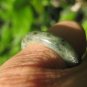 Natural Grade A  Jadeite Jade ring stone mineral carving  Size 7.5 US  A615