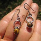 925 Silver Tiger Tigers eye earrings earring jewelry art A34