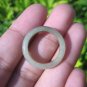 Natural Jadeite Jade ring Thailand jewelry stone mineral size 6.75 US E 59155
