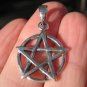 Small 925 Silver Pentagram Pentacle pendant necklace Thailand Wicca jewelry A6