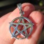 Small 925 Silver Pentagram Pentacle pendant necklace Thailand Wicca jewelry A6