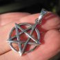 Small 925 Silver Pentagram Pentacle pendant necklace Thailand Wicca jewelry A6