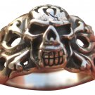 925 Sterling Silver Skull Flames Ring Thailand Jewelry Art A3 925 Sterling Silver Skull Flames Ring Thailand Jewelry Art A3