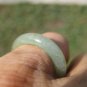 Natural Grade A Jadeite Jade ring stone carving Size 7.5 US A462