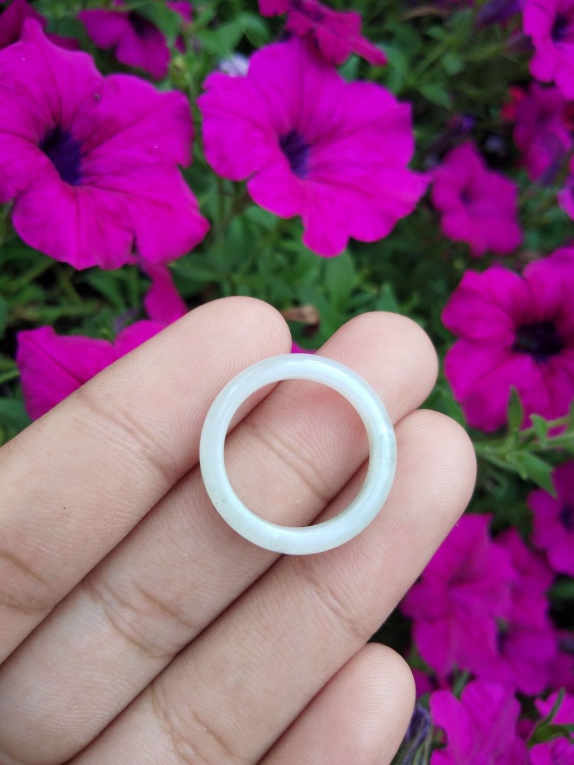 Natural Jadeite Jade ring Thailand jewelry stone mineral size 6.75 US ...