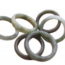 Set 6 Natural Jadeite Jade ring rings Thailand jewelry  6.5 - 7.5  US