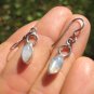 925 Silver Rainbow Moonstone earrings earring jewelry art A34