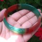 Red Green Agate Carnelian Bangle Bracelet Stone mineral Jewelry Art A5 EB 486