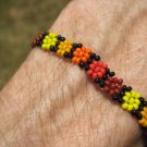 Huichol Bead Indian Bracelet Jewelry Art Hand Made Guadalajara Mexico A60