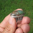 925 Silver Arizona Turquoise  Ring Thailand Jewelry art SZ 6 A17