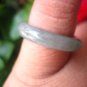 Large Natural Jadeite Jade Ring Thailand Jewelry Art Size 6.75 EB 506