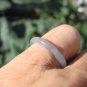 Natural Jadeite Jade ring stone mineral carving Size 7.00 A25