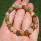 Natural Honey Jadeite Jade bead bracelet Jewelry mineral stone art A92 Natural Honey Jadeite Jade bead bracelet Jewelry mineral stone art A92