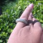 Natural Jadeite Jade ring Thailand jewelry stone mineral size 7.5 US   E 5938