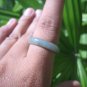 Natural Jadeite Jade ring Thailand jewelry stone mineral size 9.5 US E 59163