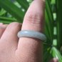 Natural Jadeite Jade ring Thailand jewelry stone mineral size 9.5 US E 59163