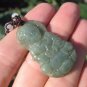 Natural Jadeite Jade Kuan Yin Pendant Amulet stone mineral carving A22